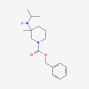 molecular formula C17H26N2O2 B13975561 Benzyl 3-(isopropylamino)-3-methylpiperidine-1-carboxylate 
