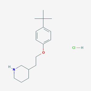 molecular formula C17H28ClNO B1397558 3-{2-[4-(tert-Butyl)phenoxy]ethyl}piperidine hydrochloride CAS No. 1220020-29-0