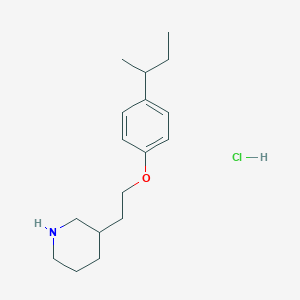 molecular formula C17H28ClNO B1397559 3-{2-[4-(sec-Butyl)phenoxy]ethyl}piperidine hydrochloride CAS No. 1219982-19-0