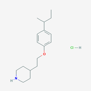 molecular formula C17H28ClNO B1397560 4-{2-[4-(sec-Butyl)phenoxy]ethyl}piperidine hydrochloride CAS No. 1220032-18-7