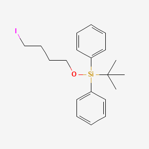 molecular formula C20H27IOSi B13975600 Silane, (1,1-dimethylethyl)(4-iodobutoxy)diphenyl- CAS No. 149365-02-6