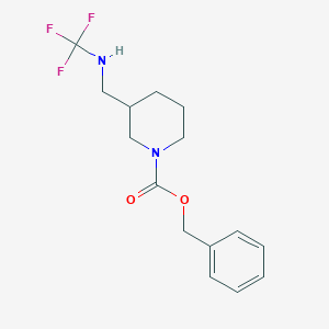 molecular formula C15H19F3N2O2 B13975616 Benzyl 3-(((trifluoromethyl)amino)methyl)piperidine-1-carboxylate 