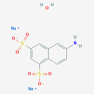molecular formula C10H9NNa2O7S2 B13975619 DisodiuM 6-AMino-1,3-naphthalenedisulfonate Hydrate 