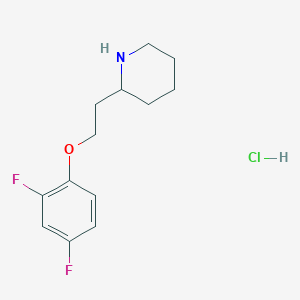 molecular formula C13H18ClF2NO B1397562 2-[2-(2,4-Difluorophenoxy)ethyl]piperidine hydrochloride CAS No. 1219982-98-5