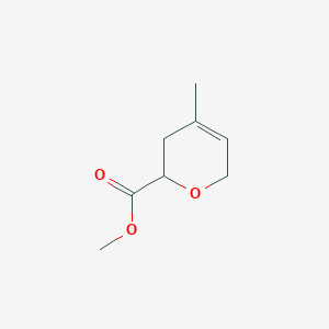 molecular formula C8H12O3 B13975625 Methyl 4-methyl-3,6-dihydro-2H-pyran-2-carboxylate CAS No. 38426-34-5