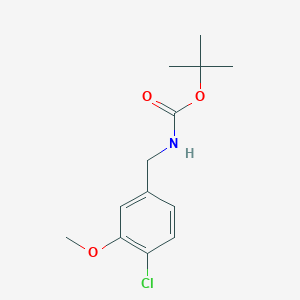 molecular formula C13H18ClNO3 B13975644 Tert-butyl 4-chloro-3-methoxybenzylcarbamate 