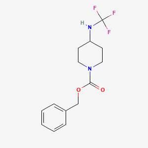 molecular formula C14H17F3N2O2 B13975674 Benzyl 4-((trifluoromethyl)amino)piperidine-1-carboxylate 