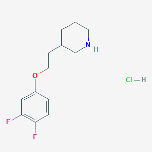 3-[2-(3,4-Difluorophenoxy)ethyl]piperidine hydrochloride