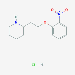 molecular formula C13H19ClN2O3 B1397571 2-[2-(2-Nitrophenoxy)ethyl]piperidine hydrochloride CAS No. 1219982-53-2