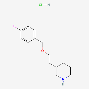 3-{2-[(4-Iodobenzyl)oxy]ethyl}piperidine hydrochloride