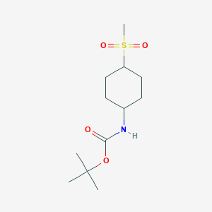 molecular formula C12H23NO4S B13975756 Tert-butyl trans-4-(methylsulfonyl)cyclohexylcarbamate 