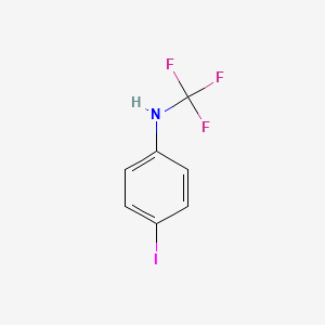 molecular formula C7H5F3IN B13975758 4-iodo-N-(trifluoromethyl)aniline 