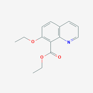 molecular formula C14H15NO3 B13975767 Ethyl 7-ethoxyquinoline-8-carboxylate 