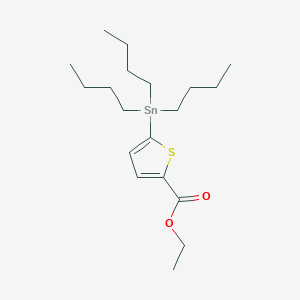 molecular formula C19H34O2SSn B13975784 Ethyl 5-tributylstannylthiophene-2-carboxylate 