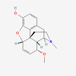 molecular formula C18H21NO3 B13975796 Morphinan-3-ol, 6,7-didehydro-4,5-alpha-epoxy-8-alpha-methoxy-17-methyl- CAS No. 63813-36-5