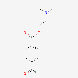 molecular formula C12H15NO3 B13975803 Benzoic acid, 4-formyl-, 2-(dimethylamino)ethyl ester CAS No. 64236-19-7