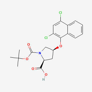 (2S,4S)-1-(tert-Butoxycarbonyl)-4-[(2,4-dichloro-1-naphthyl)oxy]-2-pyrrolidinecarboxylic acid