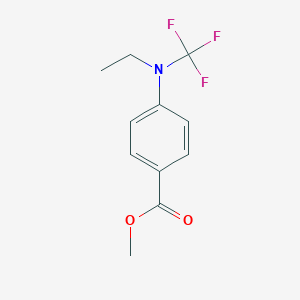 molecular formula C11H12F3NO2 B13975895 Methyl 4-(ethyl(trifluoromethyl)amino)benzoate 