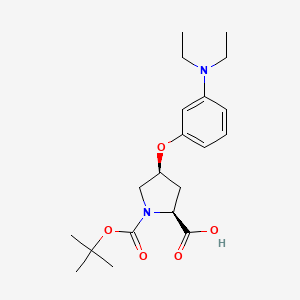 (2S,4S)-1-(tert-Butoxycarbonyl)-4-[3-(diethyl-amino)phenoxy]-2-pyrrolidinecarboxylic acid