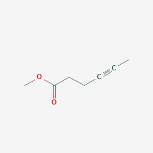 molecular formula C7H10O2 B13975912 Hex-4-ynoic acid, methyl ester CAS No. 41143-13-9