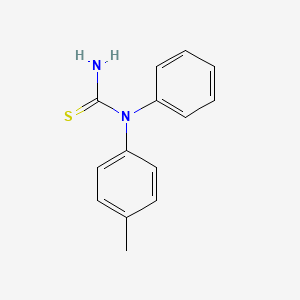 molecular formula C14H14N2S B13975977 N-(4-Methylphenyl)-N-phenylthiourea CAS No. 16830-17-4
