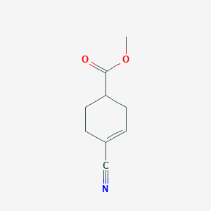 molecular formula C9H11NO2 B13975994 Methyl 4-cyanocyclohex-3-ene-1-carboxylate CAS No. 20594-59-6
