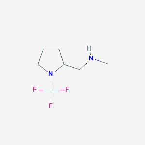molecular formula C7H13F3N2 B13976005 N-methyl-1-(1-(trifluoromethyl)pyrrolidin-2-yl)methanamine 