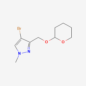molecular formula C10H15BrN2O2 B13976022 4-Bromo-1-methyl-3-(((tetrahydro-2H-pyran-2-yl)oxy)methyl)-1H-pyrazole 