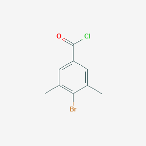 molecular formula C9H8BrClO B13976048 4-Bromo-3,5-dimethylbenzoyl chloride 