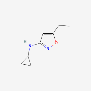 molecular formula C8H12N2O B13976049 N-cyclopropyl-5-ethylisoxazol-3-amine 