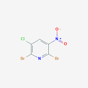 molecular formula C5HBr2ClN2O2 B13976055 2,6-Dibromo-3-chloro-5-nitropyridine CAS No. 55304-81-9