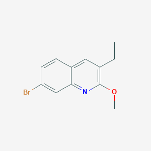 molecular formula C12H12BrNO B13976158 7-Bromo-3-ethyl-2-methoxyquinoline 