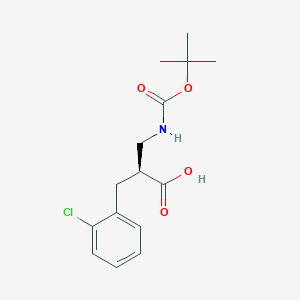 molecular formula C15H20ClNO4 B13976175 Boc-(s)-3-amino-2-(2-chlorobenzyl)propanoic acid 