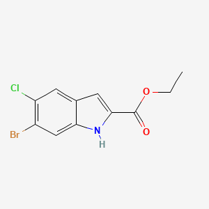 molecular formula C11H9BrClNO2 B13976194 Ethyl 6-bromo-5-chloro-1H-indole-2-carboxylate 