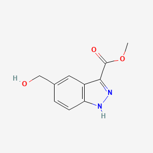 molecular formula C10H10N2O3 B13976196 methyl 5-(hydroxymethyl)-1H-indazole-3-carboxylate 