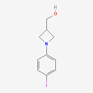 molecular formula C10H12INO B13976233 1-(4-Iodophenyl)-3-azetidinemethanol 