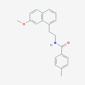 molecular formula C21H21NO2 B139763 N-[2-(7-methoxynaphthalen-1-yl)ethyl]-4-methylbenzamide CAS No. 138112-88-6