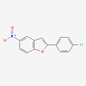 molecular formula C14H8ClNO3 B13976315 Benzofuran,2-(4-chlorophenyl)-5-nitro- 