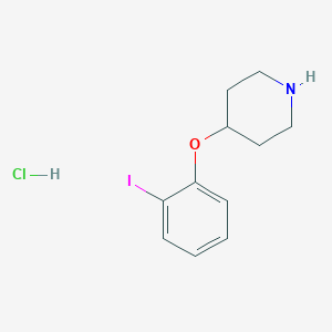 molecular formula C11H15ClINO B1397635 2-Iodophenyl 4-piperidinyl ether hydrochloride CAS No. 1220019-50-0