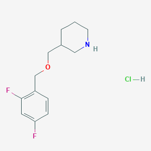 molecular formula C13H18ClF2NO B1397636 3-{[(2,4-Difluorobenzyl)oxy]methyl}piperidine hydrochloride CAS No. 1220034-92-3