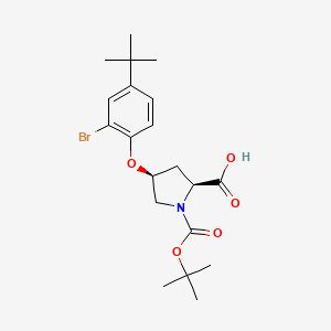 (2S,4S)-4-[2-Bromo-4-(tert-butyl)phenoxy]-1-(tert-butoxycarbonyl)-2-pyrrolidinecarboxylic acid