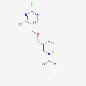 molecular formula C16H23Cl2N3O3 B13976445 tert-Butyl 3-(((2,4-dichloropyrimidin-5-yl)methoxy)methyl)piperidine-1-carboxylate 