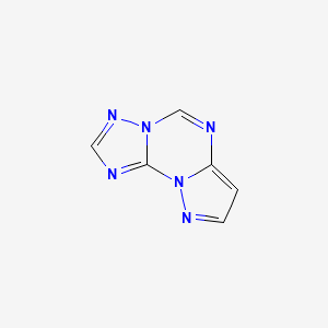molecular formula C6H4N6 B13976502 Pyrazolo[1,5-C][1,2,4]triazolo[1,5-A][1,3,5]triazine CAS No. 55209-14-8