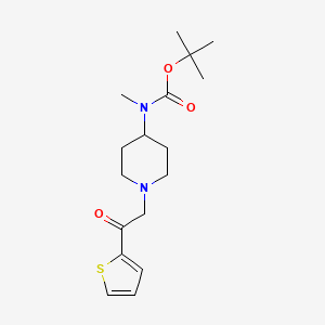 molecular formula C17H26N2O3S B13976521 Methyl-[1-(2-oxo-2-thiophen-2-yl-ethyl)-piperidin-4-yl]-carbamic acid tert-butyl ester 
