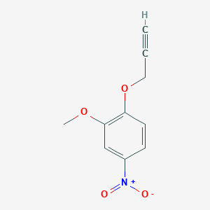 molecular formula C10H9NO4 B13976527 2-Methoxy-4-nitro-1-[(prop-2-yn-1-yl)oxy]benzene CAS No. 63147-90-0