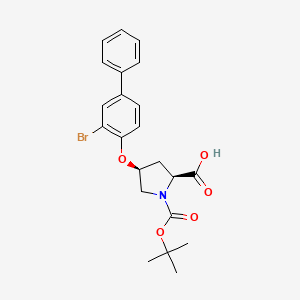 (2S,4S)-4-[(3-Bromo[1,1'-biphenyl]-4-yl)oxy]-1-(tert-butoxycarbonyl)-2-pyrrolidinecarboxylic acid