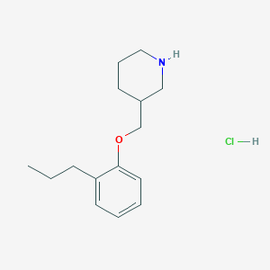 molecular formula C15H24ClNO B1397667 3-((2-Propylphenoxy)methyl)piperidine hydrochloride CAS No. 1219960-74-3