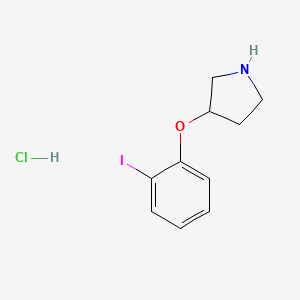 molecular formula C10H13ClINO B1397669 2-Iodophenyl 3-pyrrolidinyl ether hydrochloride CAS No. 1220020-01-8