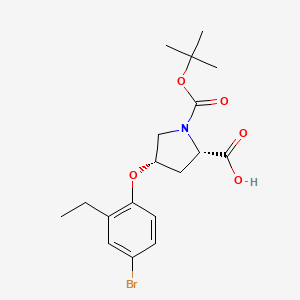 (2S,4S)-4-(4-Bromo-2-ethylphenoxy)-1-(tert-butoxycarbonyl)-2-pyrrolidinecarboxylic acid