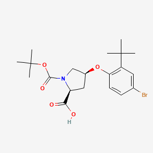 (2S,4S)-4-[4-Bromo-2-(tert-butyl)phenoxy]-1-(tert-butoxycarbonyl)-2-pyrrolidinecarboxylic acid